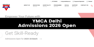 YMCA Delhi Admission 2026 Open; Check Course-Wise Fee Structure